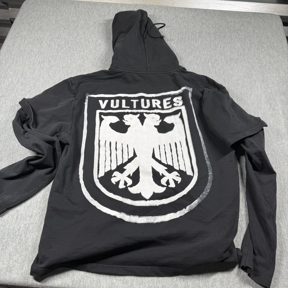 Kanye West Vultures Hoodie XXX Long Sleeve T-Shirt Double Layer Crest 25x28